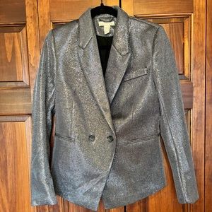 Silver Sparkly Double Breasted Jacket
